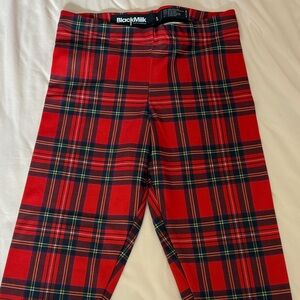 BlackMilk Vibrant Red Tartan Trousers NWOT
